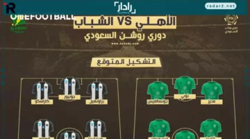 موعد مواجهة الأهلي والشباب في دوري روشن السعودي 2025 والقنوات الناقلة